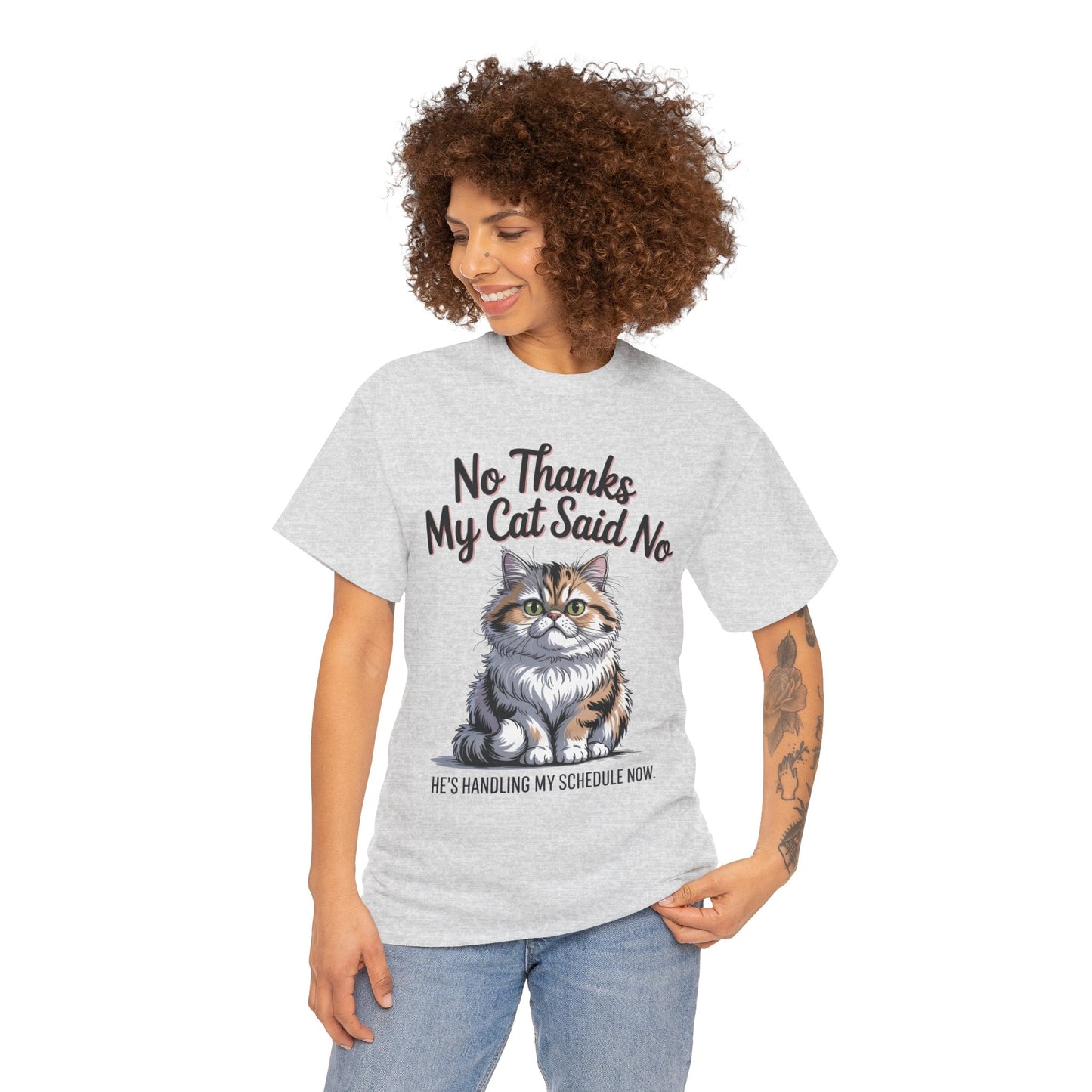 Funny Cat Quote Tee, Womens Heavy Cotton T-Shirt, Pet Lover Gift, Cute Cat Apparel, Cat Mom Tee, Quirky Animal Shirt, Humor