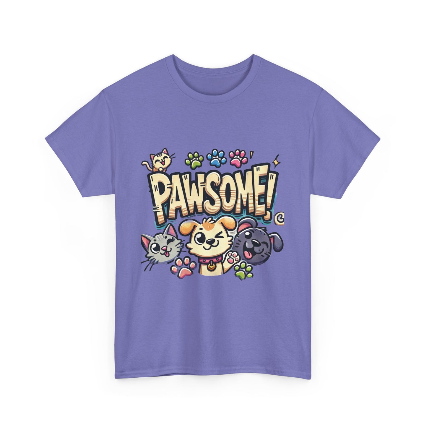 Pawsome Pets Unisex Heavy Cotton Tee, for Pet Lovers, Animal Enthusiasts, Gift for Animal Lovers, Cute Pet Shirt, Fun Animal Tee