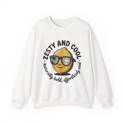 Zesty Lemon Mens Crewneck Sweatshirt - Fun Gift for Friends, Cool Casual Style, Summer Vibes, Mens Graphic Apparel, Perfect for Relaxing