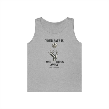 Your Fate Mens Tank Top, Skeleton Dice Graphic Tank, Trendy Gift for Gamers, Gambling Tee, Unique Quote Apparel, Workout Tank, Fitness Shirt