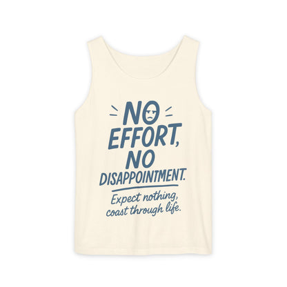 No Effort Womens Tank Top, Funny Lazy Life Quote, Workout Humor Sleeveless Shirt, Casual Gym Top, Gift for Her, Perfect for Lazy Days