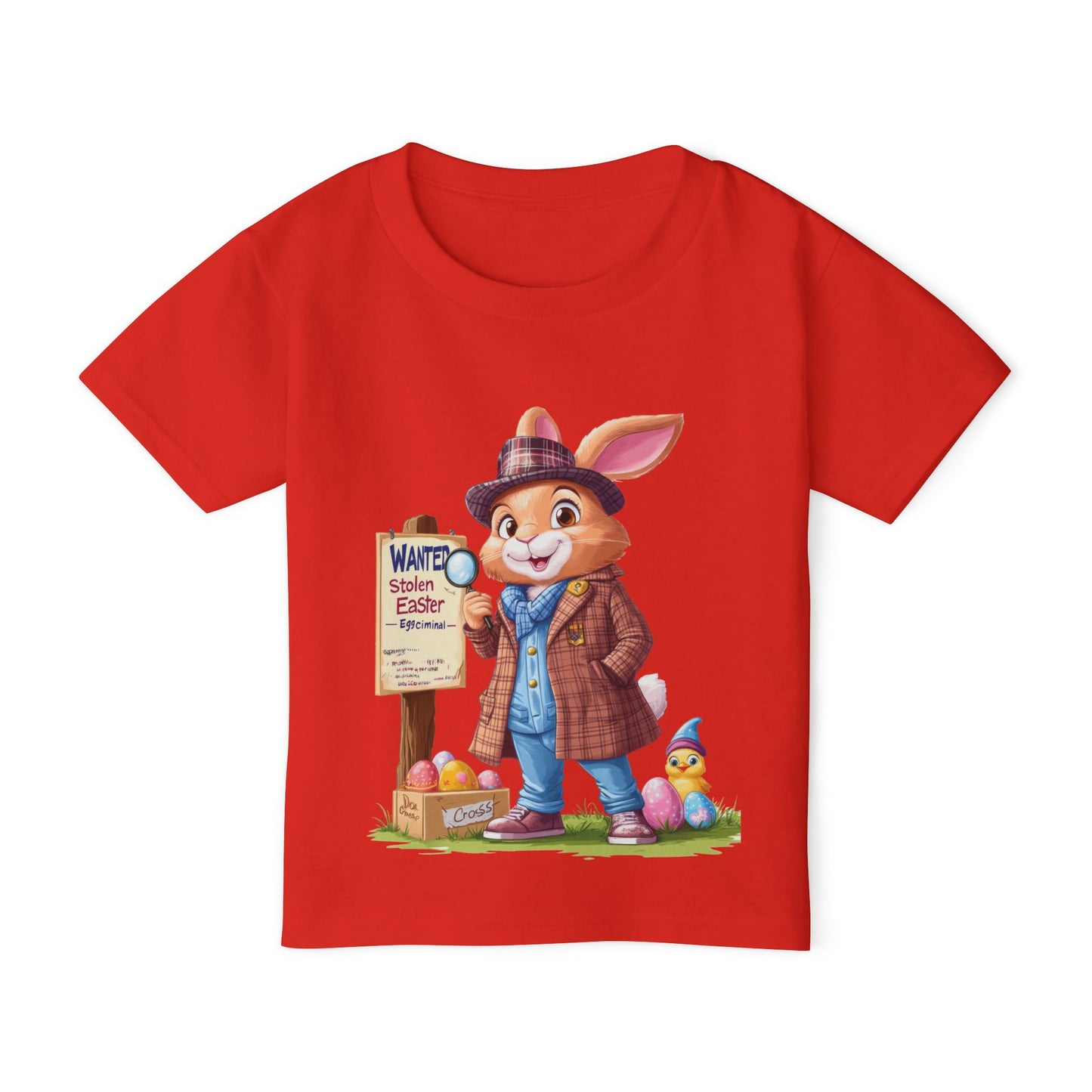 Detective Bunny Toddler T-Shirt - Fun Easter Egg Hunt Shirt for Kids, Cute Mystery Bunny Design, Spring Holiday Cotton Tee, Easter Gift Tee