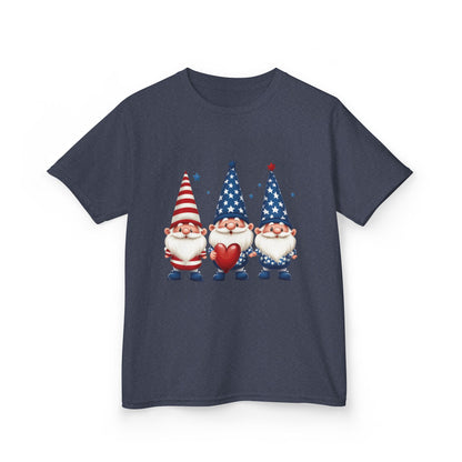 Patriotic Gnome Kids Tee, Cute 4th of July Shirt, Adorable Summer Outfit, Kids Casual Wear, Independence Day Gift