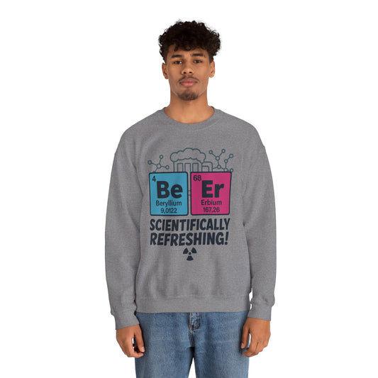 Scientifically Refreshing Beer Mens Sweatshirt, Gift for Beer Lovers, Science-Inspired Apparel, Perfect for Parties and Gatherings