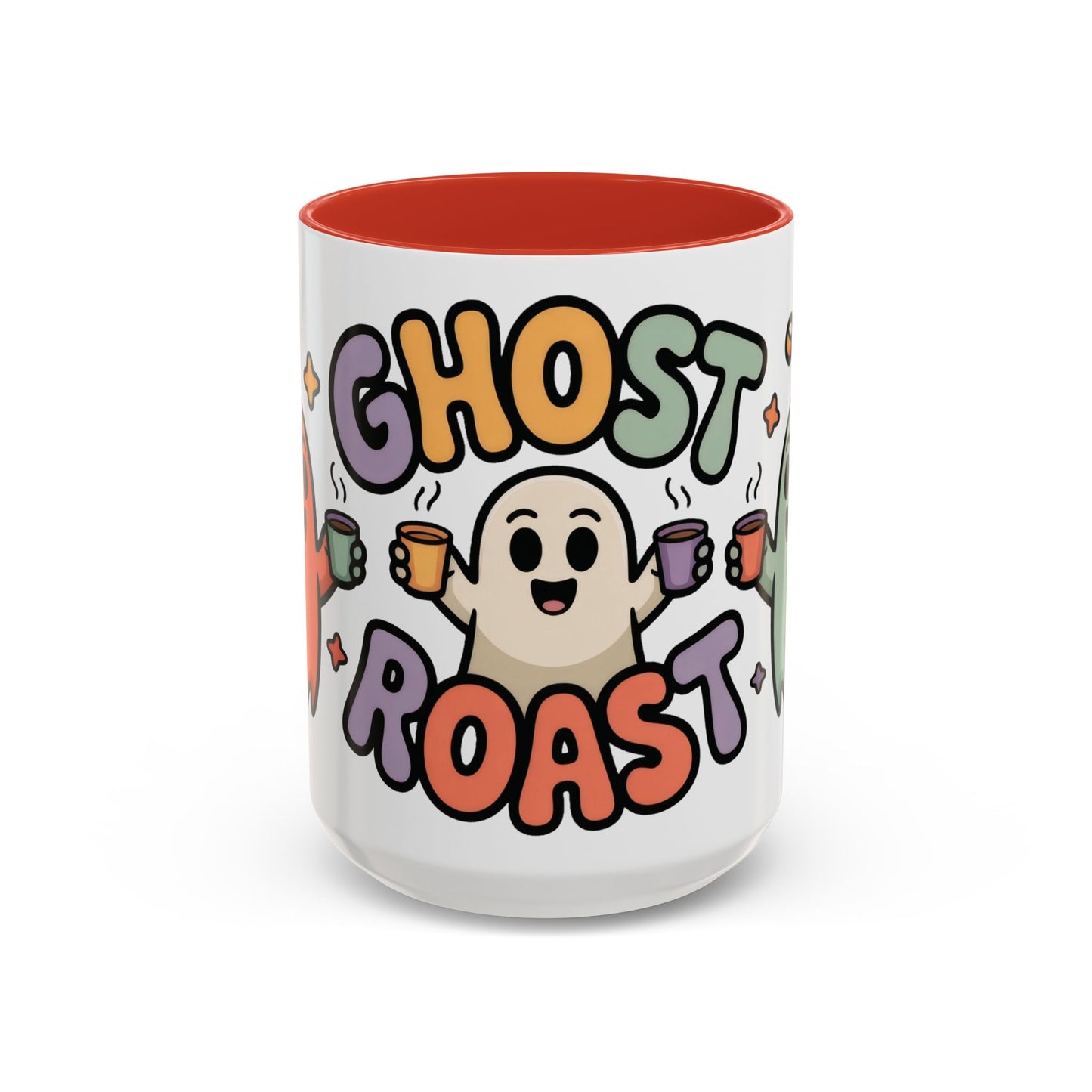 Ghost Roast Halloween Mug, Cute Spooky Coffee Cup, Kawaii Ghost Drinkware, Funny Fall Mug Gift for Coffee Lovers, Accent Coffee Mug (15oz)