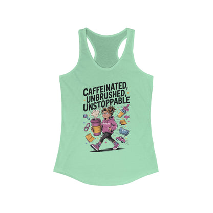 Caffeinated Mom Tank, Funny Mom Life Quote,  Mother's Day Gift,New Mother Tired Mother Gift, Coffee Lover Gift, Coffee Addict Mom