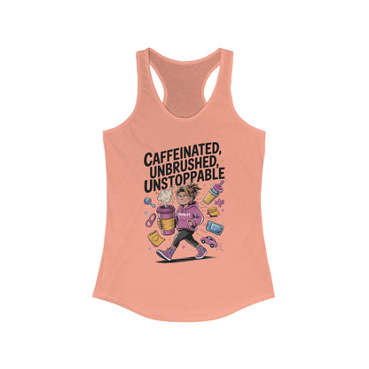 Caffeinated Mom Tank, Funny Mom Life Quote,  Mother's Day Gift,New Mother Tired Mother Gift, Coffee Lover Gift, Coffee Addict Mom