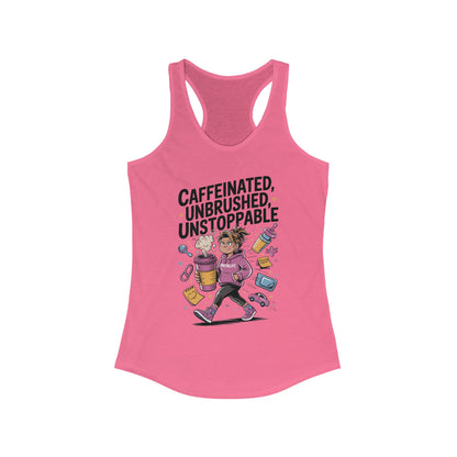Caffeinated Mom Tank, Funny Mom Life Quote,  Mother's Day Gift,New Mother Tired Mother Gift, Coffee Lover Gift, Coffee Addict Mom