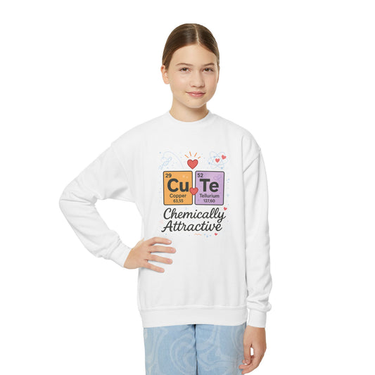 CuTe Teen Crewneck Sweatshirt, Science Sweatshirt for Girls, Chemically STEM Sweatshirt, Nerdy Gift for Teens, Funny Gift for Science Lovers