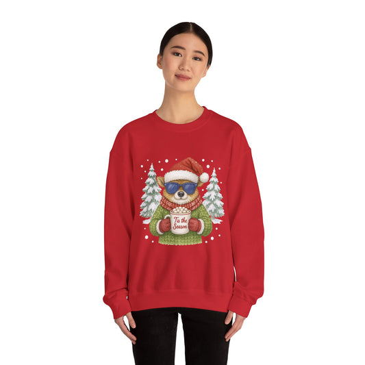 Women's Tis the Season Christmas Sweatshirt, Festive Reindeer Pullover