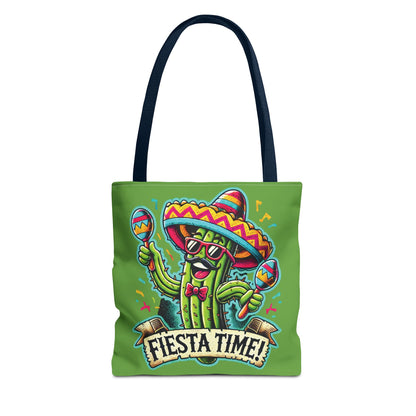 Fiesta Time Cactus Tote Bag, Funny Mexican Party Gift, Sombrero Maracas Print, Cinco de Mayo Bag, Summer Festival Tote, Beach Bag, Shopping