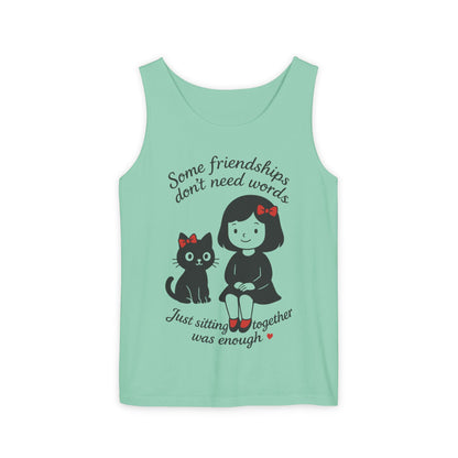 Friendship Tank Top, Cute Cat Lovers Gift, Womens Summer Apparel, Perfect for Casual Outings, Friendship Day, Cat Mom Tees