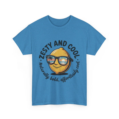 Zesty and Cool Mens Tee, Stylish Casual Shirt, Summer Outing Apparel, Fun Gift for Friends, Lemon Graphic T-Shirt, Birthday Present Idea