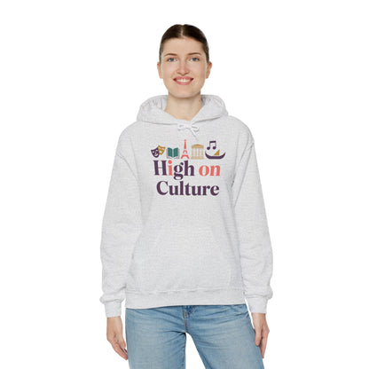 Womens Heavy Blend™ Hooded Sweatshirt, High on Culture Womens Hoodie, Cozy Cultural Graphic Hoodie