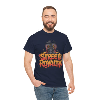 Street Royalty Men's T-Shirt, Graffiti Crown Graphic Tee, Urban Streetwear Top for Skaters and Hip Hop Style