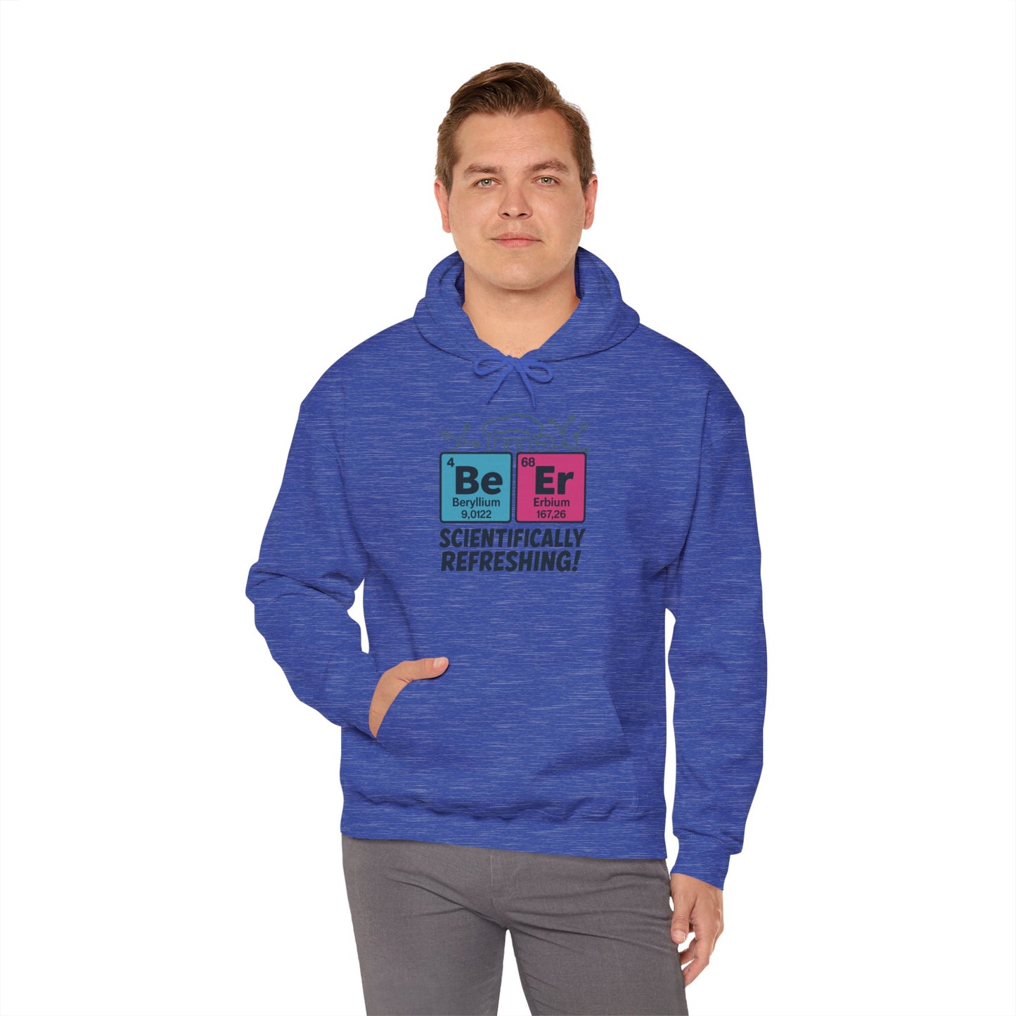 Scientifically Refreshing Beer Mens Hoodie, Gift for Beer Lovers, Science-Inspired Apparel, Perfect for Parties and Gatherings