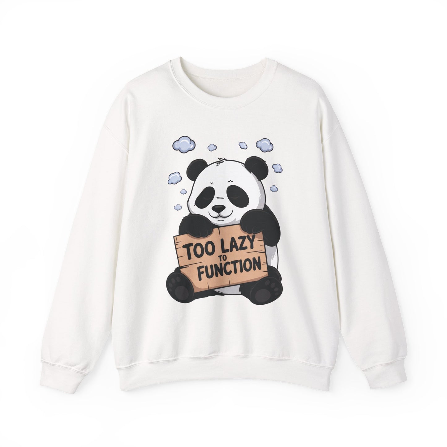 Panda Lazy Crewneck Sweatshirt - Funny Gift for Relaxation, Cute Animal Apparel for Cozy Days, Perfect for Fall and Winter