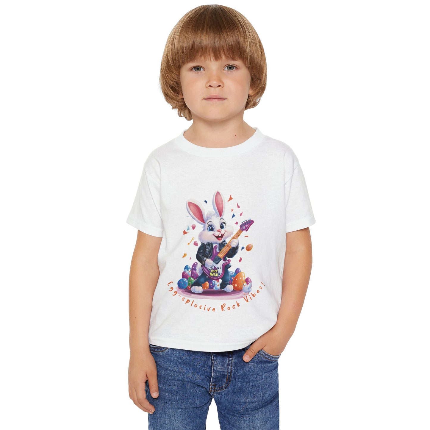 Rockin' Bunny Toddler T-Shirt: Fun Easter Apparel, Kids Rock Tee, Toddler Birthday Gift, Cute Bunny Design
