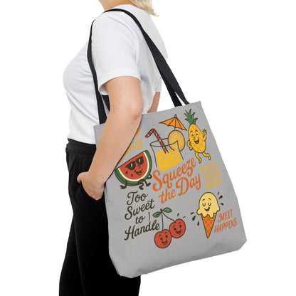Juicy Summer Tote Bag, Fun Beach Carryall, Perfect for Grocery Shopping, Reusable Market Tote, Cute Gift for Fruit Lovers, Large Tote Bag
