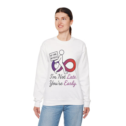 My Time, My Rules Funny Crewneck Sweatshirt, Womens Pullover, Gift for Her, Birthdays, Humor Clothing, Casual Style