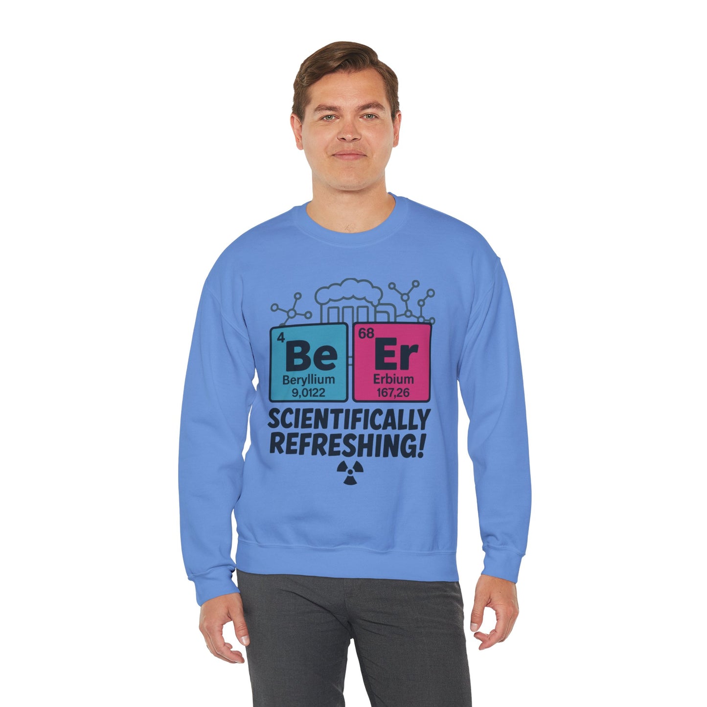 Scientifically Refreshing Beer Mens Sweatshirt, Gift for Beer Lovers, Science-Inspired Apparel, Perfect for Parties and Gatherings