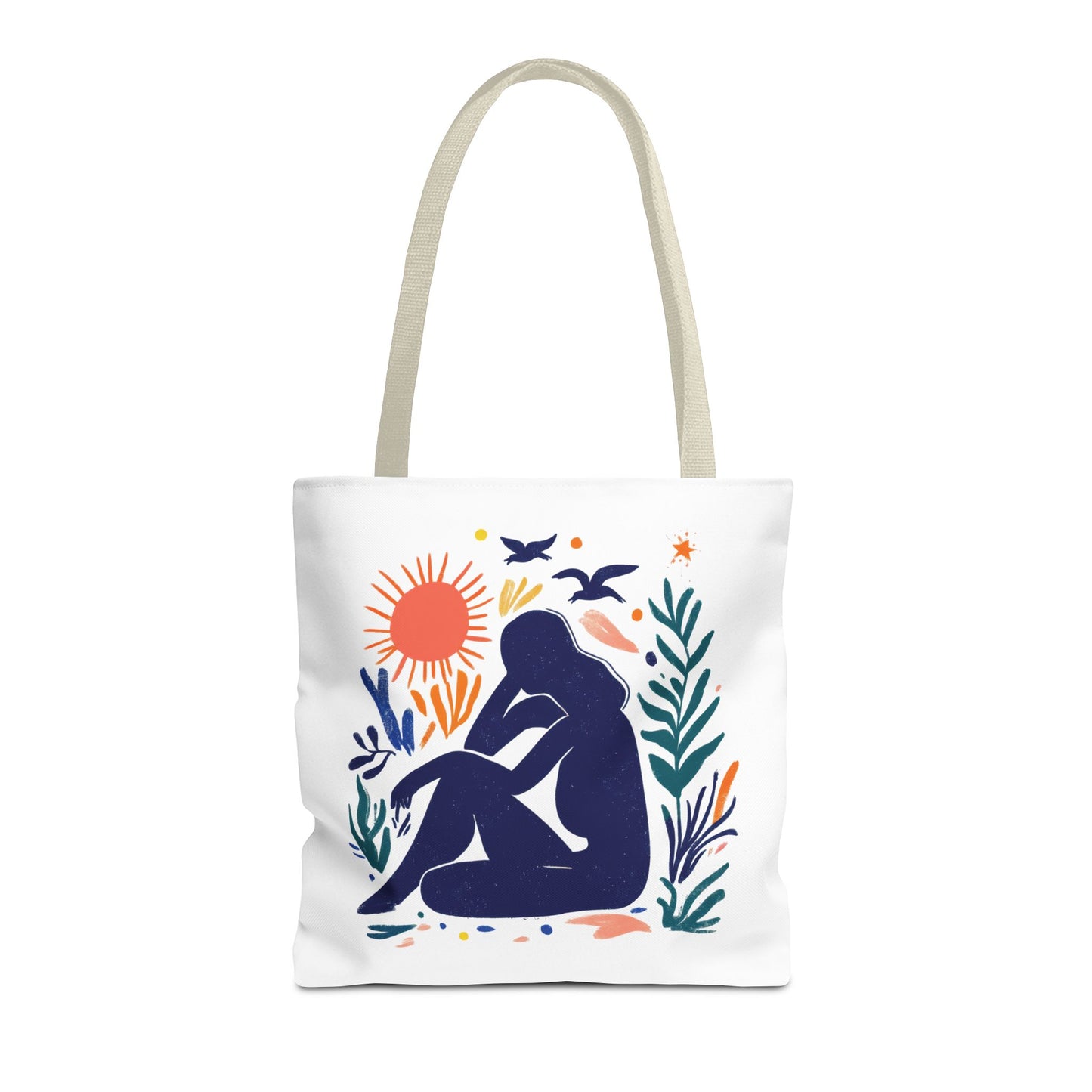 Boho Art Tote Bag, Versatile Eco-Friendly Carryall, Gift for Her, Summer Outing, Beach Bag, Reusable Shopping Tote