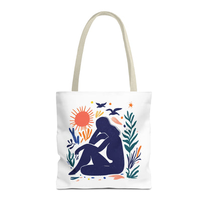 Boho Art Tote Bag, Versatile Eco-Friendly Carryall, Gift for Her, Summer Outing, Beach Bag, Reusable Shopping Tote
