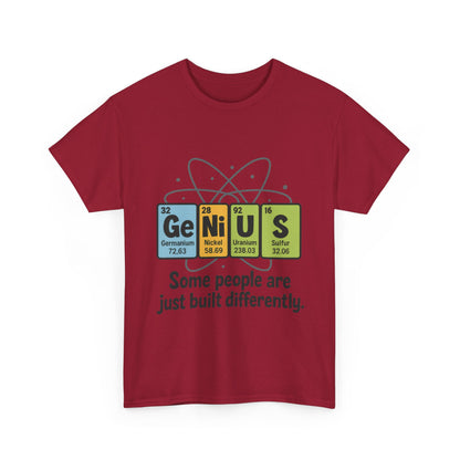 Funny Mens Genius T-Shirt, Periodic Table Nerd Shirt, Science Humor Tee for Smart Guys, Perfect Gift for Science Lovers