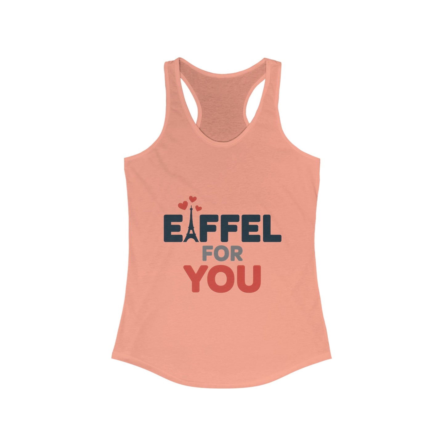 Women's Ideal Racerback Tank, Eiffel For You Romantic Paris Womens Tank Top, Love Tank