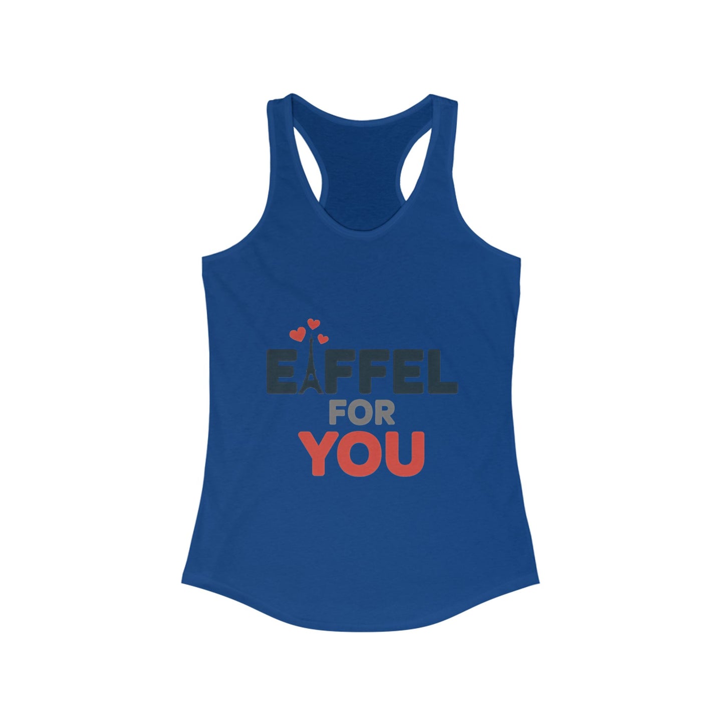 Women's Ideal Racerback Tank, Eiffel For You Romantic Paris Womens Tank Top, Love Tank