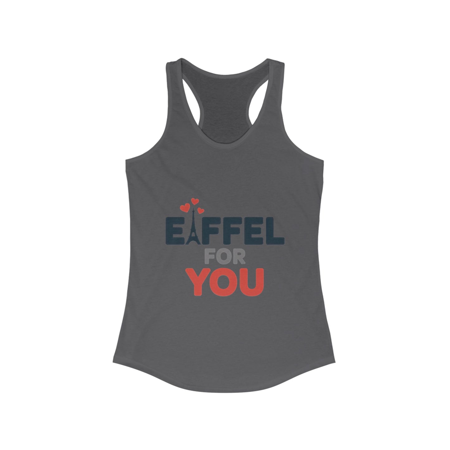 Women's Ideal Racerback Tank, Eiffel For You Romantic Paris Womens Tank Top, Love Tank