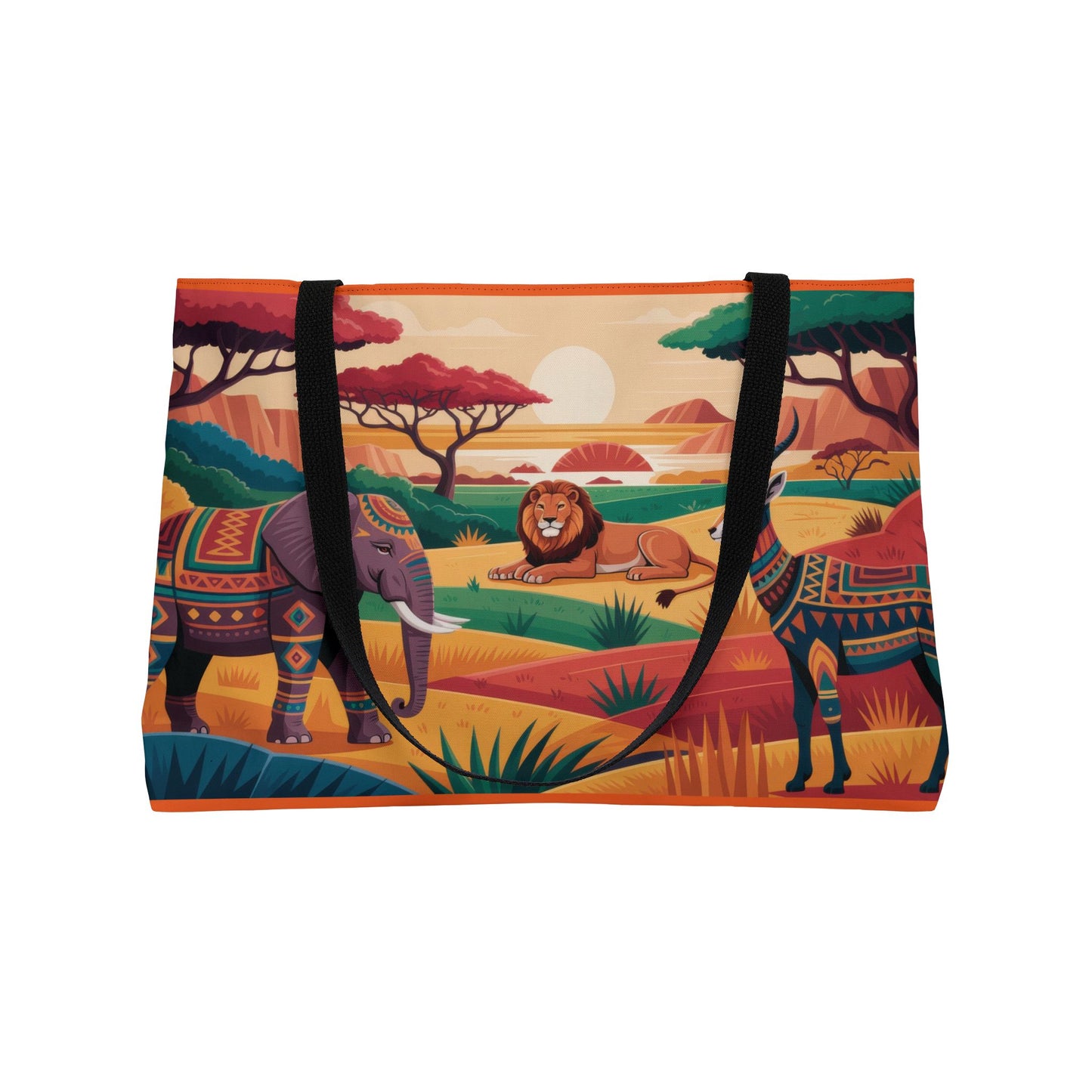Safari Adventure Weekender Tote Bag, Travel, Beach, Picnic, Gift for Nature Lovers, Eco-Friendly Shopping Bag