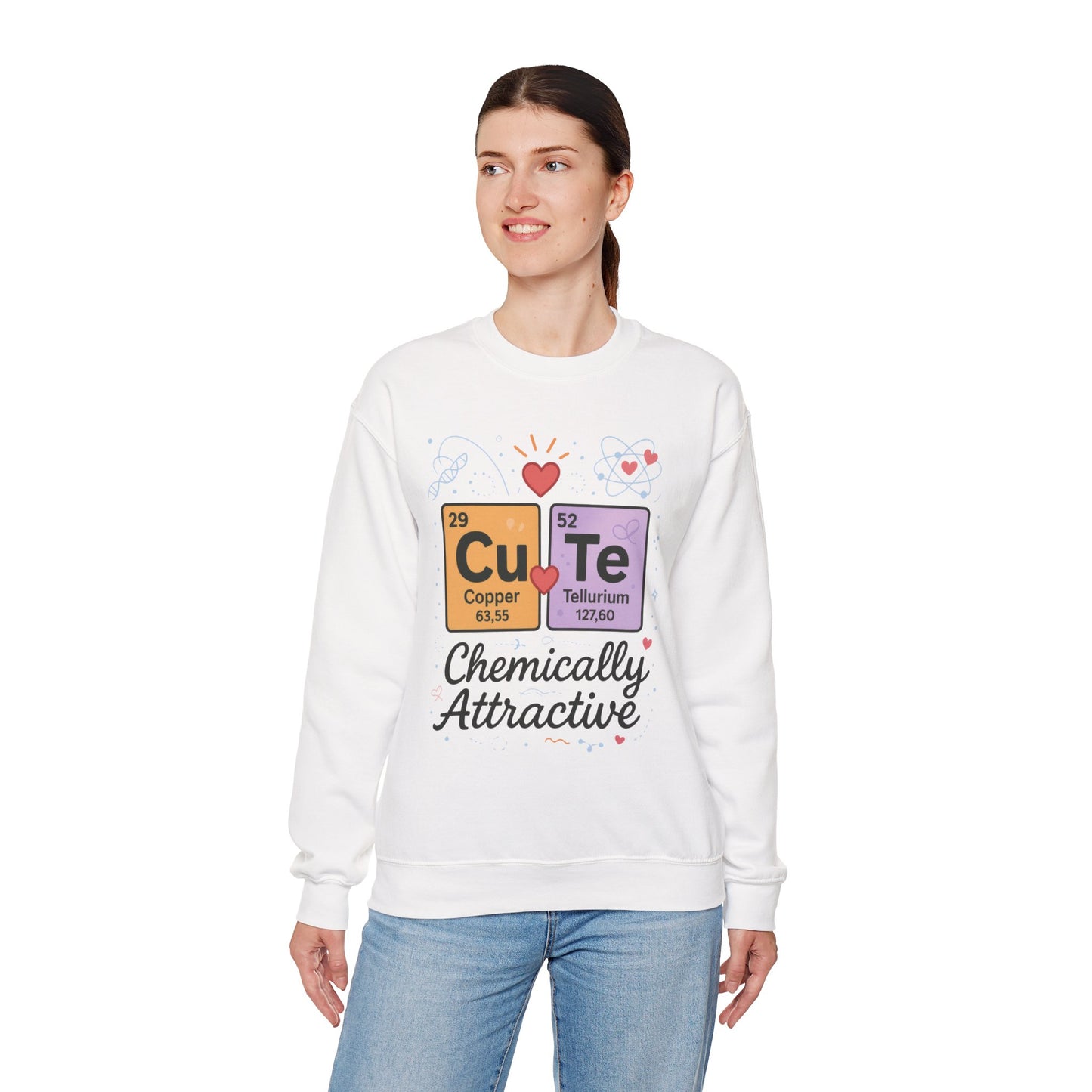 Cute Chemistry Sweatshirt for Women, Periodic Table Sweatshirt, Chemistry Gift for Her, Gift for Science Lovers, Valentine's Day Sweatshirt