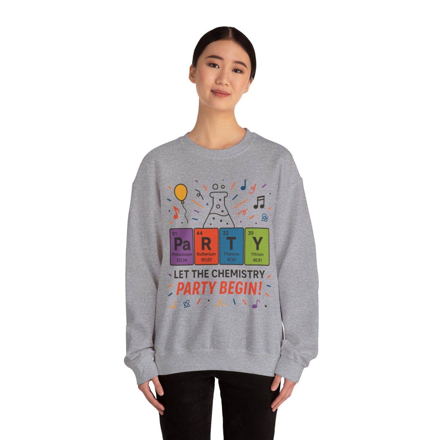 Party Chemistry Crewneck Sweatshirt, Chemistry Sweatshirt, Science Gift, Cute Crew Neck, Birthday Sweatshirt, Unisex Pullover