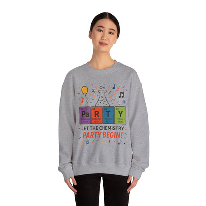 Party Chemistry Crewneck Sweatshirt, Chemistry Sweatshirt, Science Gift, Cute Crew Neck, Birthday Sweatshirt, Unisex Pullover