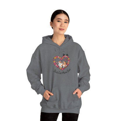 Best Cat Mom Ever Hoodie, Cozy Sweatshirt for Cat Lovers, Gift for Cat Moms, Feline Themed Apparel, Pet Lover Hoodie, Mother's Day Gift