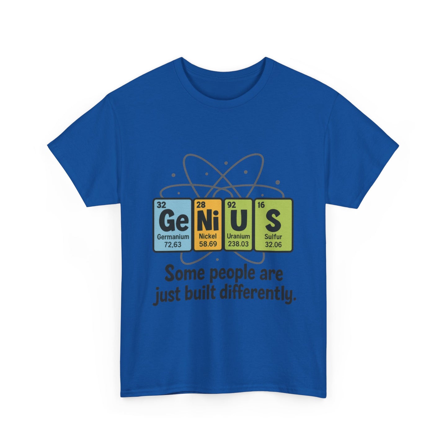 Funny Mens Genius T-Shirt, Periodic Table Nerd Shirt, Science Humor Tee for Smart Guys, Perfect Gift for Science Lovers
