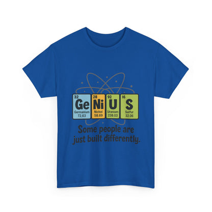 Funny Mens Genius T-Shirt, Periodic Table Nerd Shirt, Science Humor Tee for Smart Guys, Perfect Gift for Science Lovers