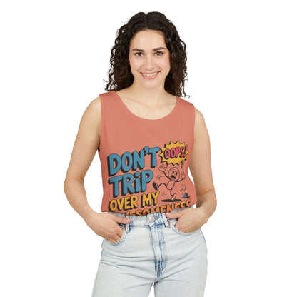 Funny Graphic Tank Top, Don't Trip Over My Awesomeness Tank, Womens Cotton Tank for Casual Wear, Gift for Friends, Birthday Gift, Humor Tee