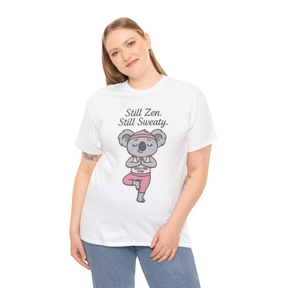 Funny Yoga Shirt for Women, Koala-Fied Yogi Tee, Still Zen Still Sweaty Workout Gift, Cute Animal Fitness T-Shirt, Zen Koala Yoga Tee