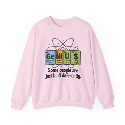 Funny Womens Science Sweatshirt, Genius Periodic Table Pullover, Nerdy Chemistry Gift for Her,  Funny Gift for Nerds, Science Geek Apparel