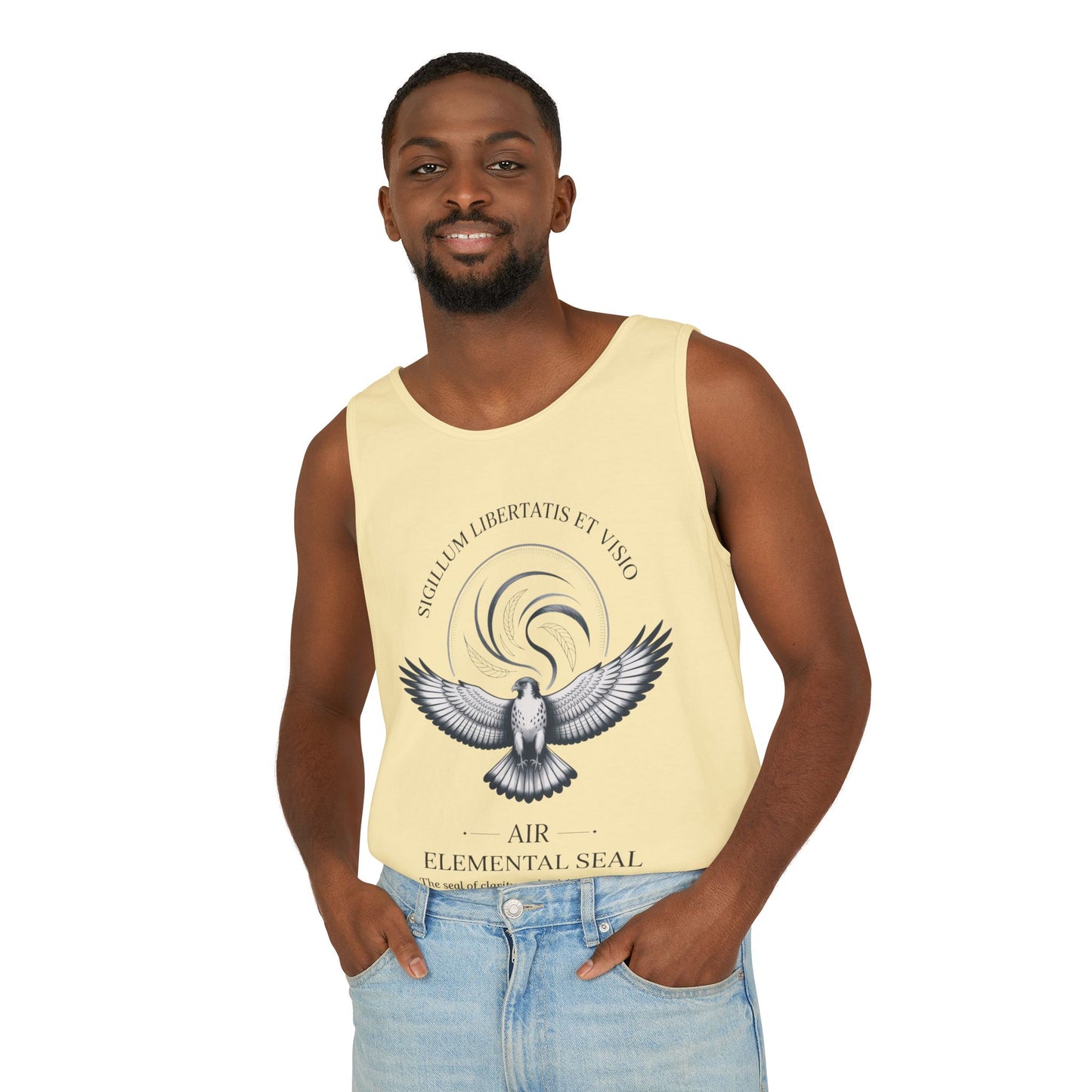 Air Elemental Seal Tank Top, Clarity & Spiritual Freedom Symbol Tee, Unisex Elemental Shirt, Vision Totem Gift, Spiritual Gift