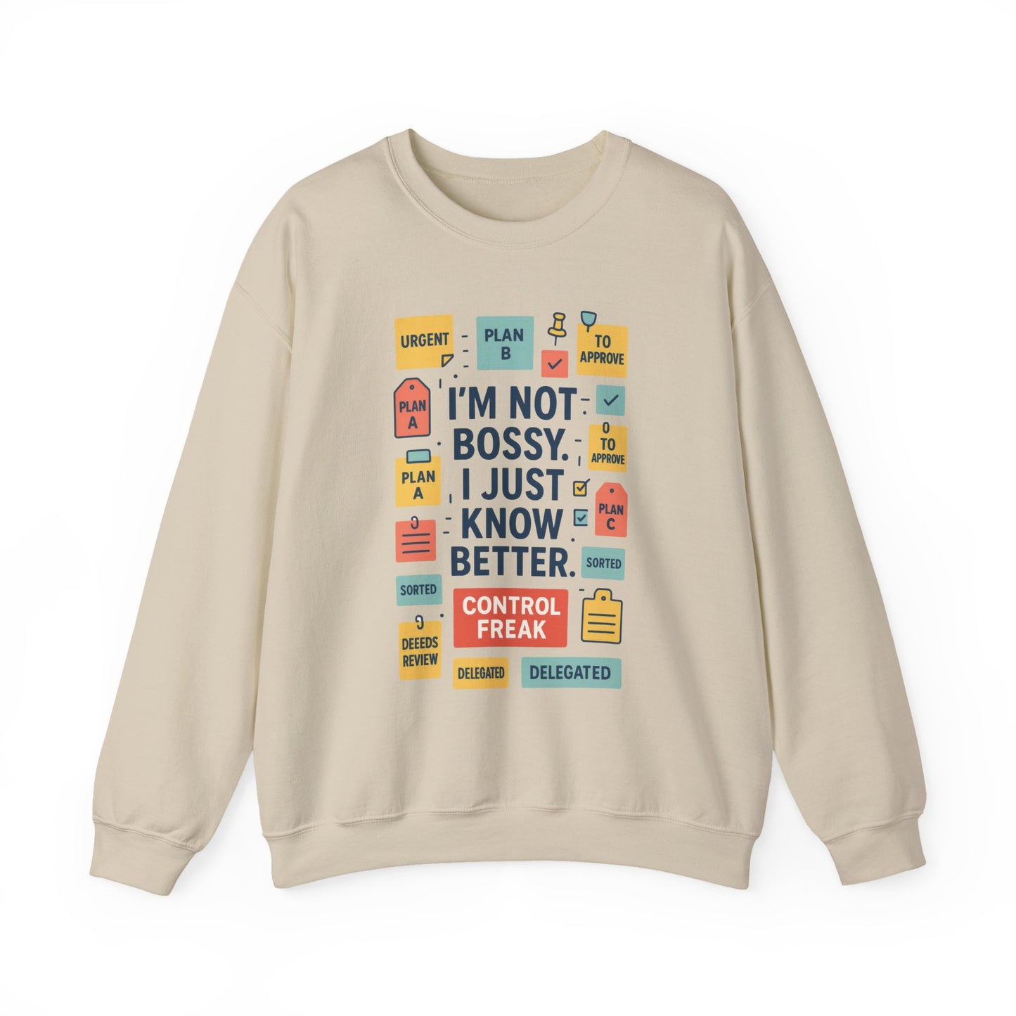 Funny Mens Control Freak Sweatshirt, Sarcastic Crewneck Gift for Him, Perfect Gift for Bossy Friends
