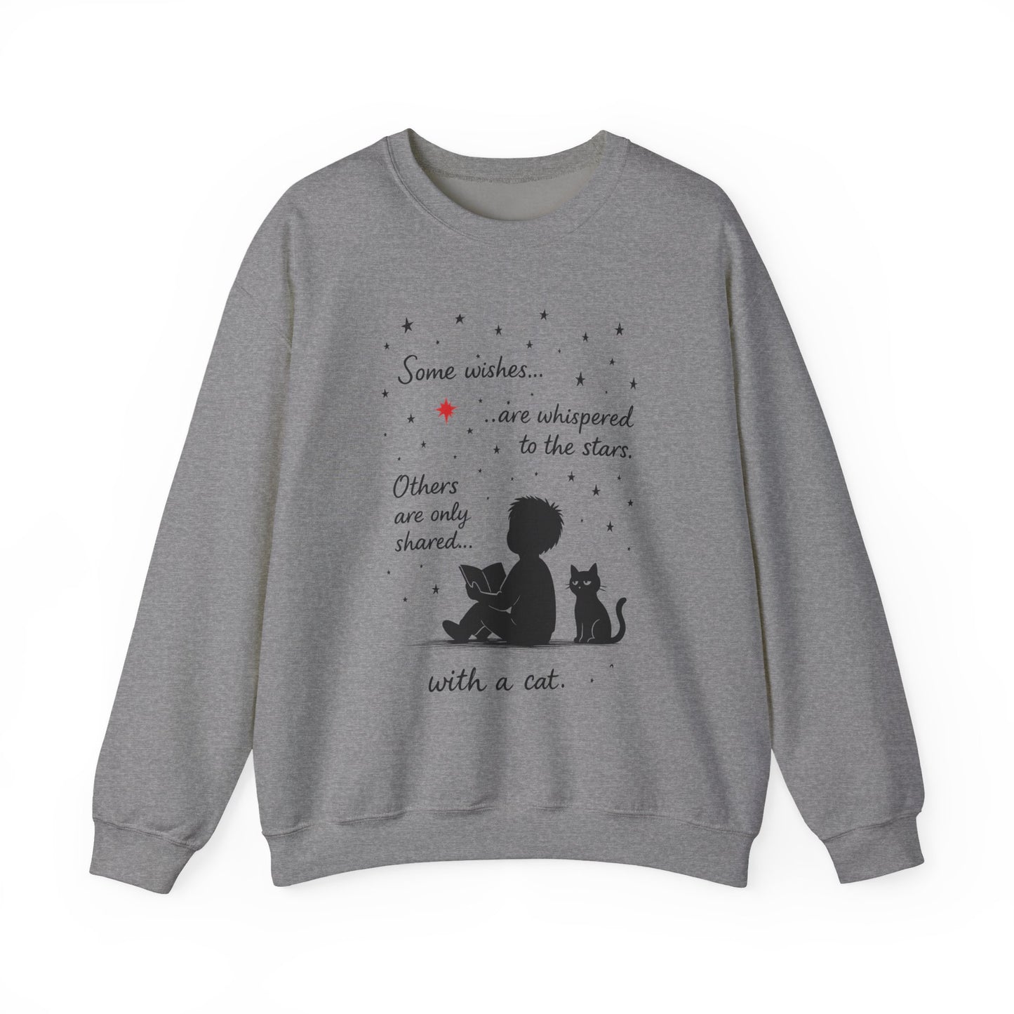 Cozy Cat-Inspired Crewneck Sweatshirt - Literary Lover Gift, Womens Layer, Cat Enthusiast Apparel, Thoughtful Gift for Cozy Nights