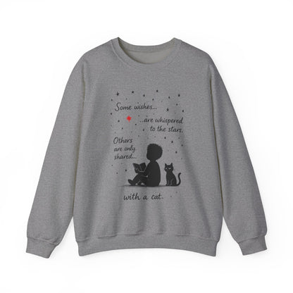 Cozy Cat-Inspired Crewneck Sweatshirt - Literary Lover Gift, Womens Layer, Cat Enthusiast Apparel, Thoughtful Gift for Cozy Nights