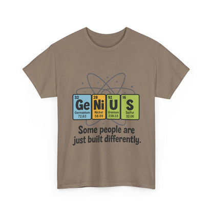 Funny Mens Genius T-Shirt, Periodic Table Nerd Shirt, Science Humor Tee for Smart Guys, Perfect Gift for Science Lovers