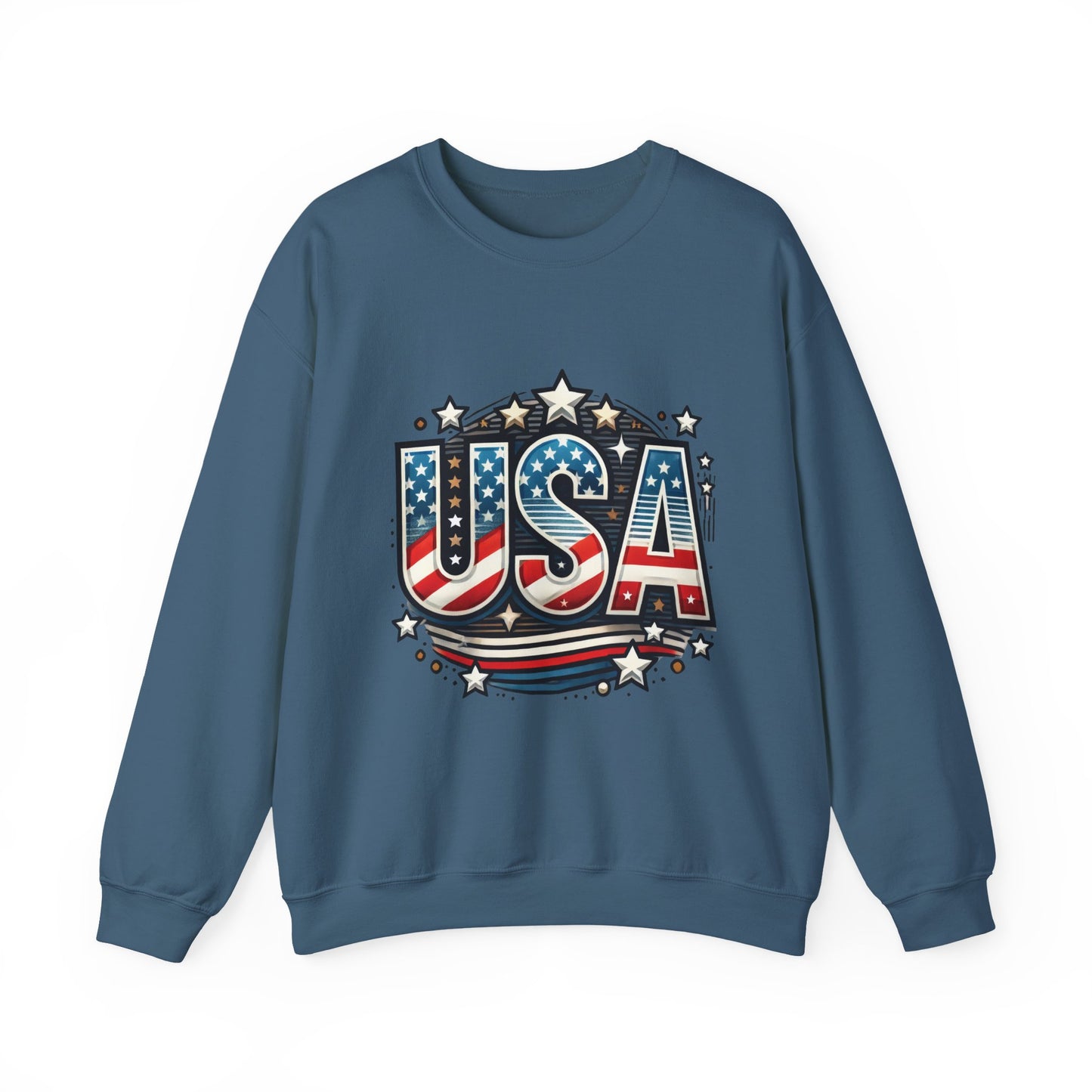 USA Pride Crewneck Sweatshirt, Comfortable Unisex Top, Great for Fourth of July, Independence Day, Everyday Wear, Cozy Gift