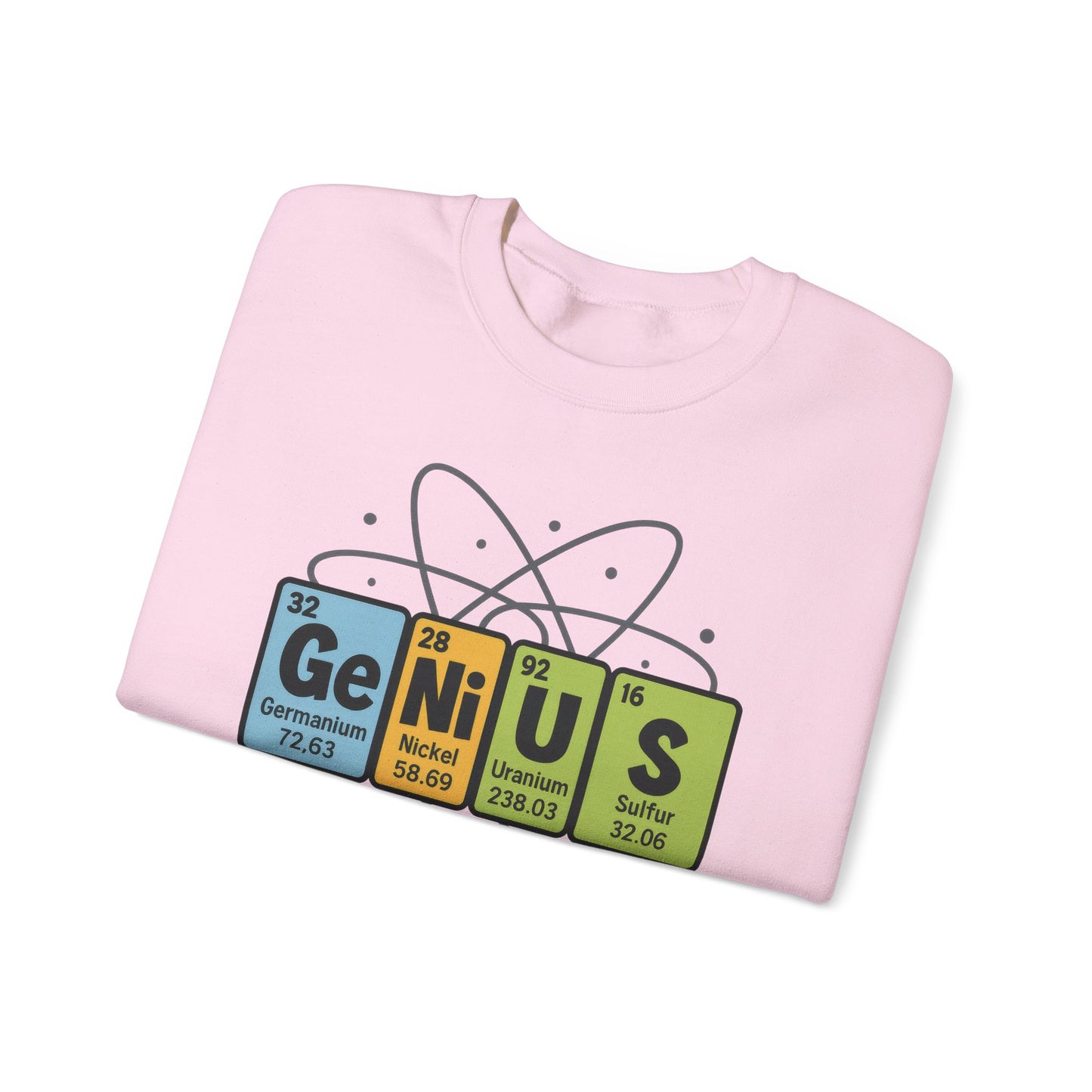 Funny Womens Science Sweatshirt, Genius Periodic Table Pullover, Nerdy Chemistry Gift for Her,  Funny Gift for Nerds, Science Geek Apparel