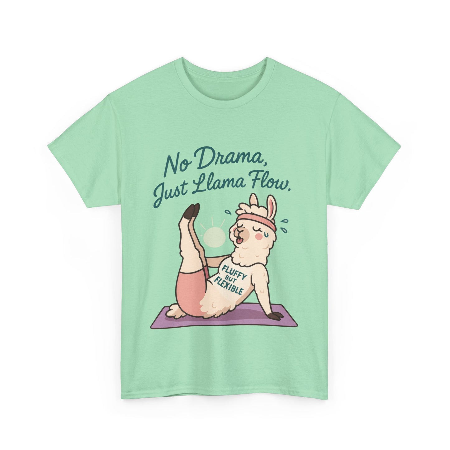 No Drama Llama Yoga Tee, Funny Yoga Llama T-Shirt for Women, Gift for Yoga Lovers, Fun Yoga T-Shirt for Animal Lovers, Humor Shirt