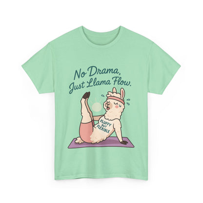 No Drama Llama Yoga Tee, Funny Yoga Llama T-Shirt for Women, Gift for Yoga Lovers, Fun Yoga T-Shirt for Animal Lovers, Humor Shirt